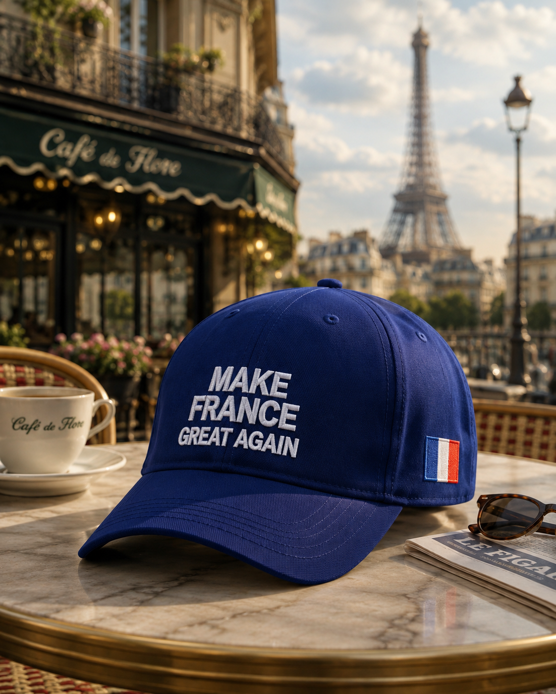 France embroidered cap
